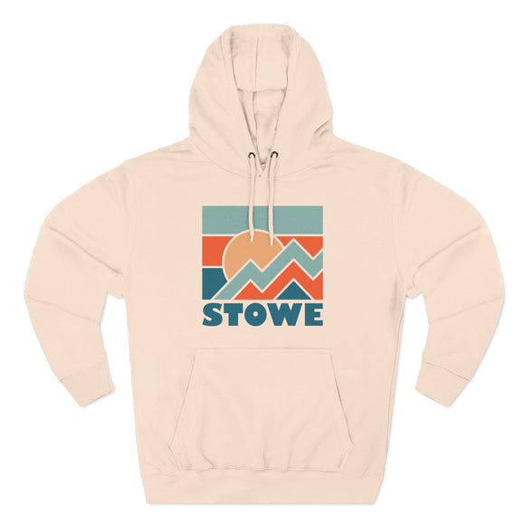 Stowe, Vermont Hoodie - Retro Mountain Unisex Sweatshirt