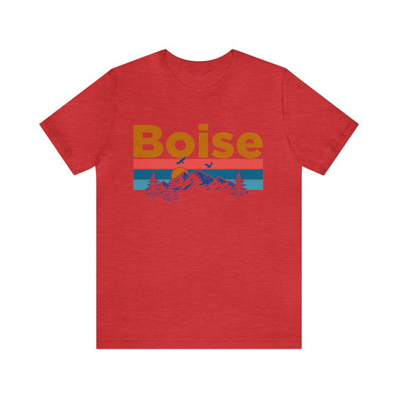 Boise, Idaho Shirt - Mountain Sunset Unisex Boise T-Shirt