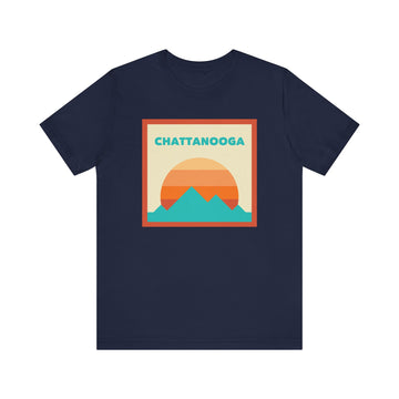 Buy navy Retro Chattanooga, Tennessee T-Shirt, Mountain Sun Tee, Unisex Graphic Shirt, Vintage Chattanooga, Tennessee Top, Outdoor Adventure Clothing