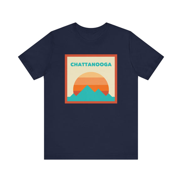 Retro Chattanooga, Tennessee T-Shirt, Mountain Sun Tee, Unisex Graphic Shirt, Vintage Chattanooga, Tennessee Top, Outdoor Adventure Clothing