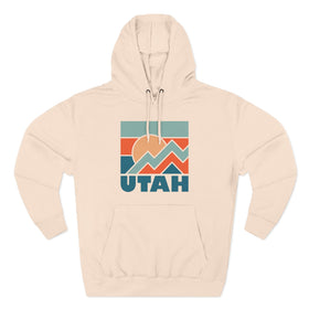 Buy pale-pink Utah Hoodie - Retro Mountain Unisex Sweatshirt