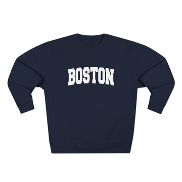 Buy navy Premium Boston, Massachusetts Retro Graphic Sweatshirt