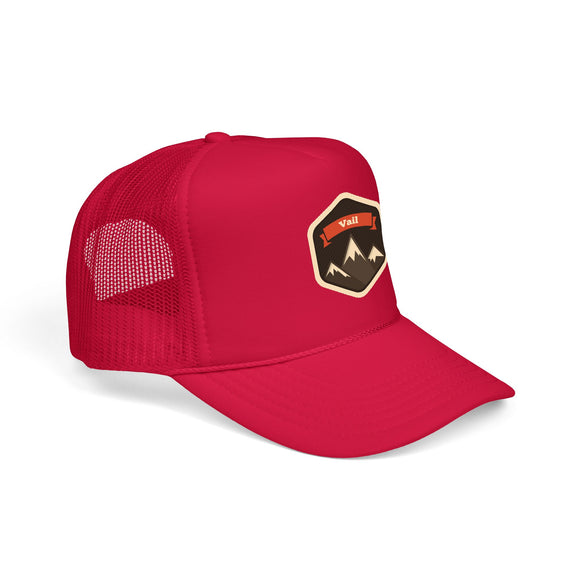 Vail, Colorado Trucker Hat - Vail Foam Mountain Cap