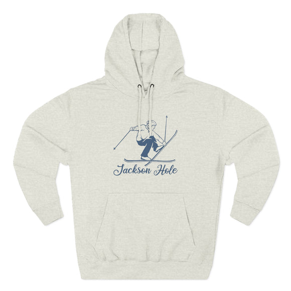 Premium Jackson Hole, Wyoming Vintage Snow Ski Hoodie