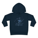 California Toddler Hoodie - Unisex Vintage Skiing California Sweatshirt-3
