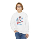 Alaska Youth Crewneck Sweatshirt - Ski Snowman Unisex Kid's Alaska Sweatshirt-6
