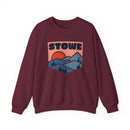 Stowe, Vermont Sweatshirt Retro Mountains, Stowe Unisex Graphic Crewneck-4