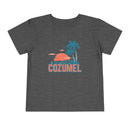 Cozumel, Mexico Toddler T-Shirt - Retro Palm Tree Toddler Cozumel Shirt-1