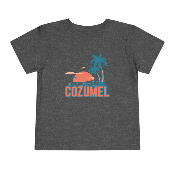 Cozumel, Mexico Toddler T-Shirt - Retro Palm Tree Toddler Cozumel Shirt