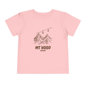 Buy pink Mt Hood, Oregon Toddler T-Shirt — Vintage Gondola Ski Mountain Tee