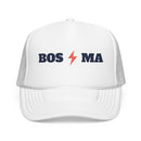 Boston, Massachusetts Retro Trucker Hat - Lightning Foam Cap-5