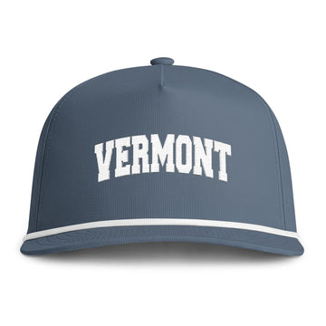 Vermont Embroidered Rope Hat - Vintage Sunwashed Rope Cap, Comfort Colors