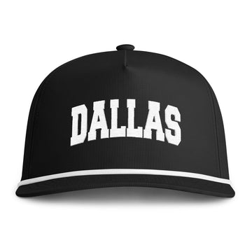 Buy black Dallas, Texas Embroidered Rope Hat - Vintage Sunwashed Rope Cap, Comfort Colors