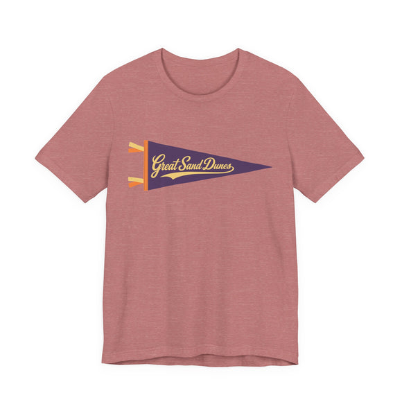 Great Sand Dunes National Park Pennant T-Shirt — Vintage Camp Flag Tee