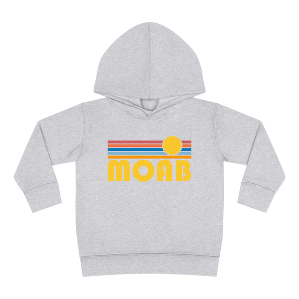 Moab, Utah Toddler Hoodie - Retro Sunrise Unisex Moab Toddler Sweatshirt