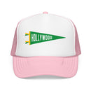 Hollywood, California Pennant Trucker Hat — Retro Flag Foam Cap-3