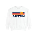 Austin, Texas Sunset Stripes Sweatshirt | Comfort Colors - 100% Cotton-1