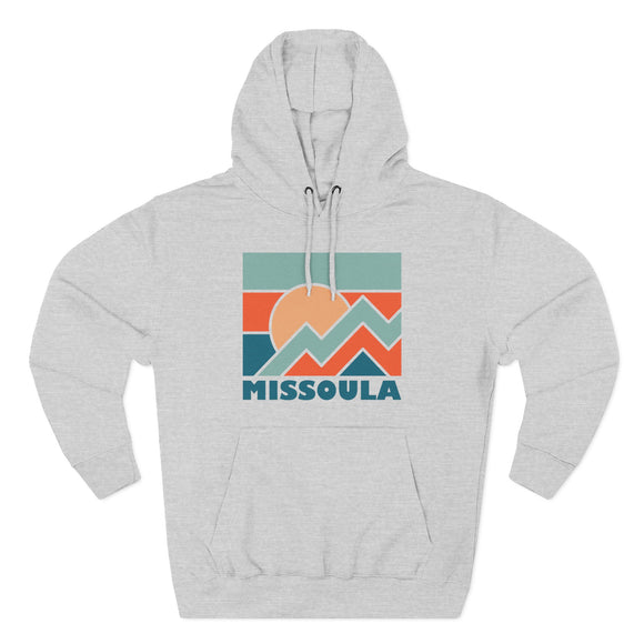 Missoula, Montana Hoodie - Retro Mountain Unisex Sweatshirt