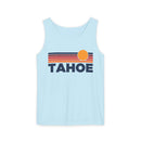 Lake Tahoe, California Retro Sunstripe Tank Top | Comfort Colors - 100% Cotton-4