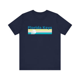 Buy navy Florida Keys, Florida T Shirt - Sailboat Graphic Tee