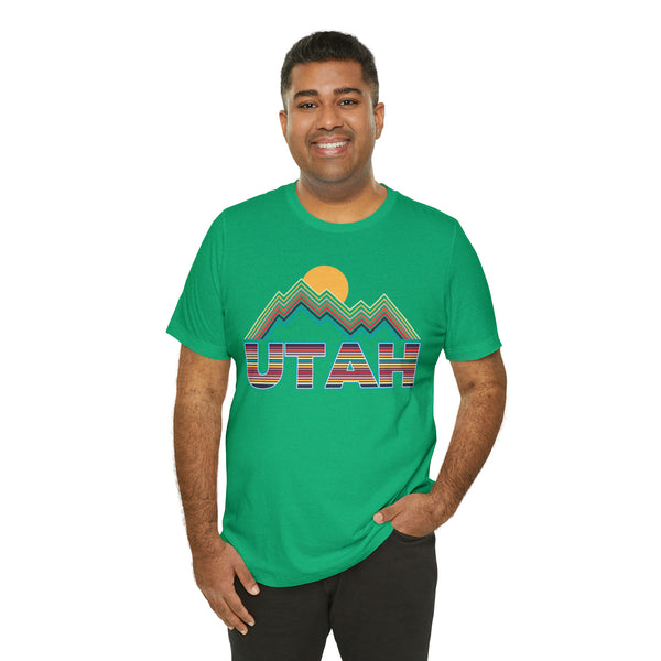 Utah T Shirt Retro Mountain - Unisex Utah Shirt