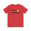 Vermont T-Shirt Retro Sun Ombre Unisex Tee, Vintage Vermont Tee, Mountain Sun Tee, Vermont Souvenir Shirt