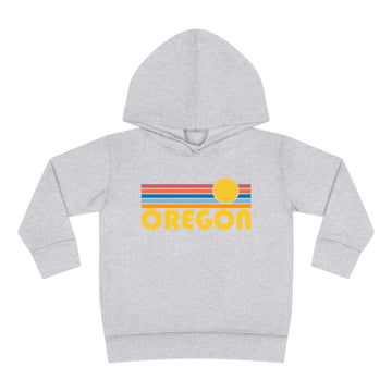 Oregon Toddler Hoodie - Retro Sunrise Unisex Oregon Toddler Sweatshirt - 0