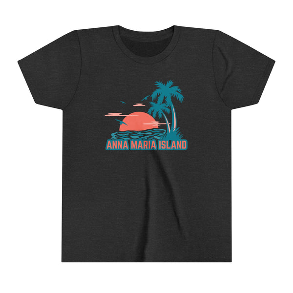 Anna Maria Island, Florida Youth Shirt - Retro Palm Tree Anna Maria Island Kid's T-Shirt