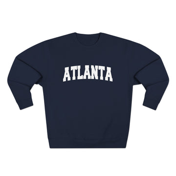 Buy navy Premium Atlanta Retro Graphic Sweatshirt