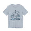 Wyoming Graphic Tee - Mountain Illustration Wyoming T Shirt