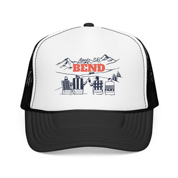 Bend, Oregon Après-ski Trucker Hat — Foam Mesh Cap - 0
