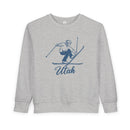 Utah Toddler Sweatshirt - Vintage Ski Utah Toddler Crewneck Sweatshirt-2