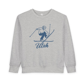 Utah Toddler Sweatshirt - Vintage Ski Utah Toddler Crewneck Sweatshirt - 0
