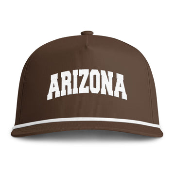 Arizona Embroidered Rope Hat - Vintage Sunwashed Rope Cap, Comfort Colors - 0