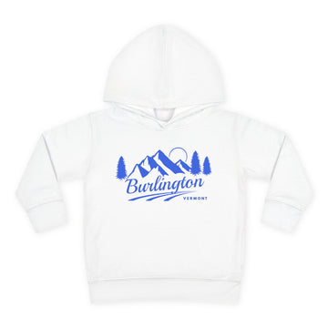 Burlington, Vermont Toddler Hoodie - Unisex Mountain Burlington Pullover Sweatshirt, Kids Hooded Jumper, Vermont Souvenir