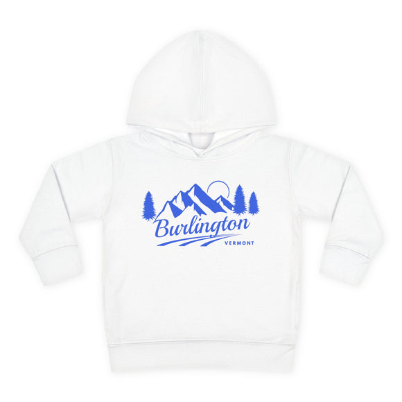 Burlington, Vermont Toddler Hoodie - Unisex Mountain Burlington Pullover Sweatshirt, Kids Hooded Jumper, Vermont Souvenir