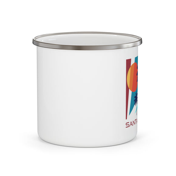 Santa Barbara, California Camp Mug - Retro Enamel Campfire Santa Barbara Mug