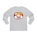 Vail, Colorado Mens Base Long-sleeve Tee - Retro Ombre Heavy Weight Long Sleeve T-shirt-1