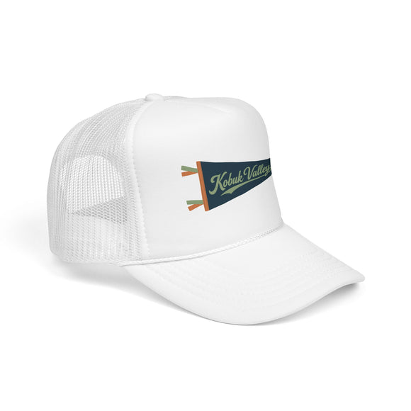 Kobuk Valley National Park Pennant Trucker Hat — Vintage Foam Mesh Cap