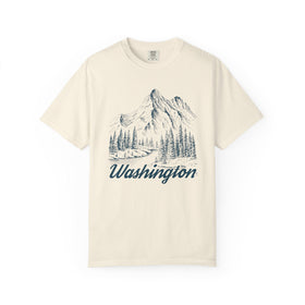 Washington Graphic Tee - Mountain Illustration Washington T Shirt