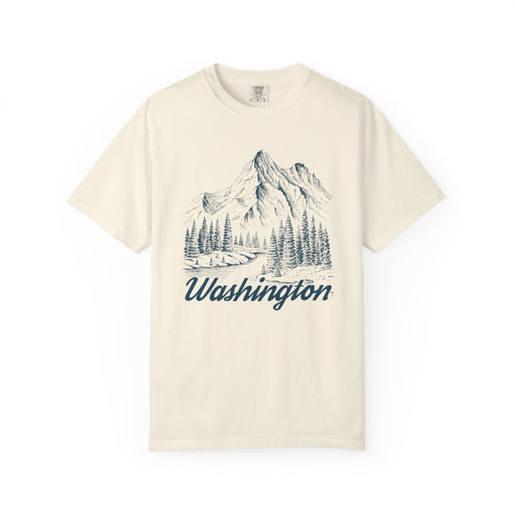 Washington Graphic Tee - Mountain Illustration Washington T Shirt