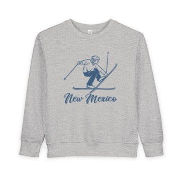 New Mexico Toddler Sweatshirt - Vintage Ski New Mexico Toddler Crewneck Sweatshirt - 0