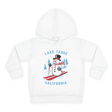 Lake Tahoe, California Toddler Hoodie - Unisex Lake Tahoe Skiing Snowman Sweatshirt
