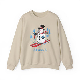 Alaska Sweatshirt - Ski Snowman Graphic Crewneck - 0