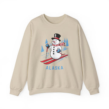 Alaska Sweatshirt - Ski Snowman Graphic Crewneck - 0