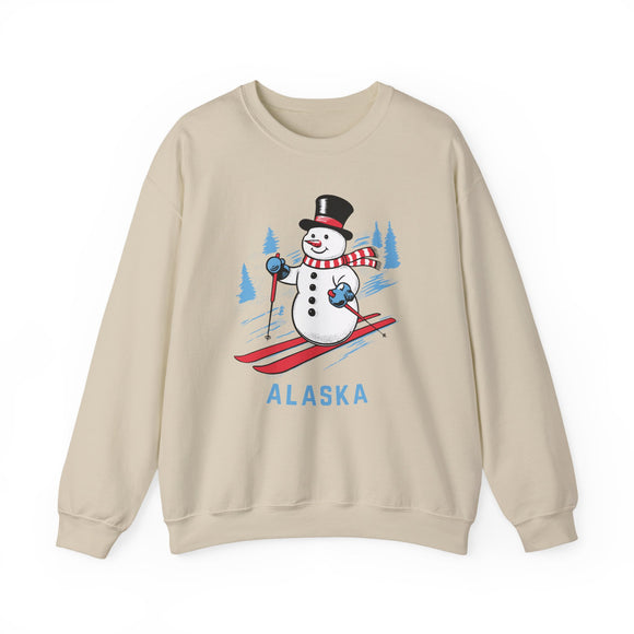 Alaska Sweatshirt - Ski Snowman Graphic Crewneck