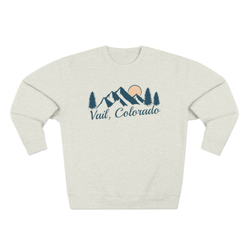 Buy oatmeal-heather Premium Vail, Colorado Sweatshirt - Unisex Sweatshirt
