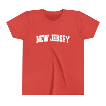 Buy heather-red New Jersey Youth Graphic Tee - Kids T Shirt