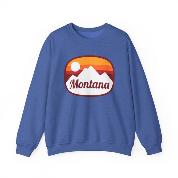 Montana Sweatshirt - Unisex Retro Ombre Montana Crewneck Sweatshirt
