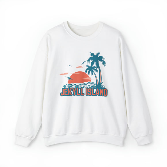 Jekyll Island, Georgia Sweatshirt - Unisex Palm Tree Jekyll Island Sweatshirt